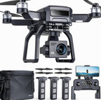 Bwine GPS Camera Drone With 4K Night Vision, 3-Axis Gimbal, 3 Batteries, Black - F7GB2 3B