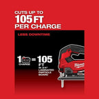 Milwaukee M18 FUEL 18-Volt Lithium-Ion Brushless Cordless D-Handle Jig Saw With M18 5.0 Ah Battery - 2737-20-48-11-1850