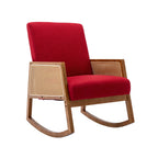 Upholstered Tall Back Gliding Rocking Armchair