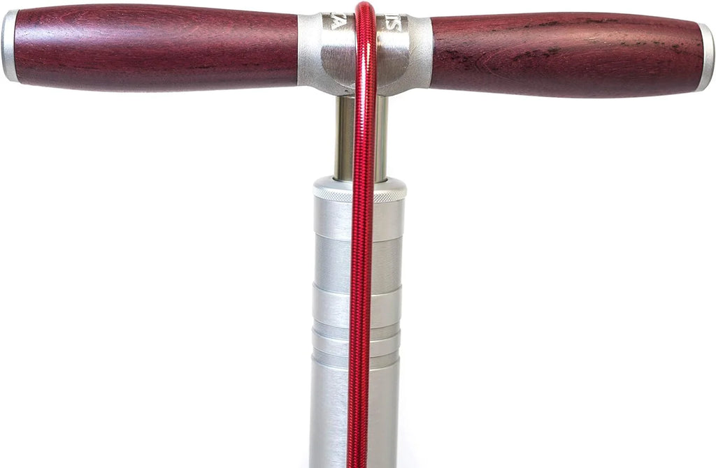 Ultimate Floor Pump, 160 psi Gauge, Braided Steel Hose, Rosewood Handle - AM-PU-SP2-ASY-011