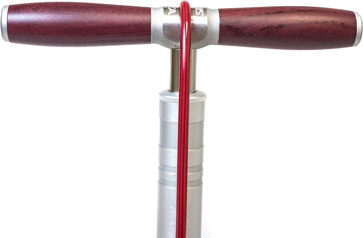 Ultimate Floor Pump, 160 psi Gauge, Braided Steel Hose, Rosewood Handle - AM-PU-SP2-ASY-011