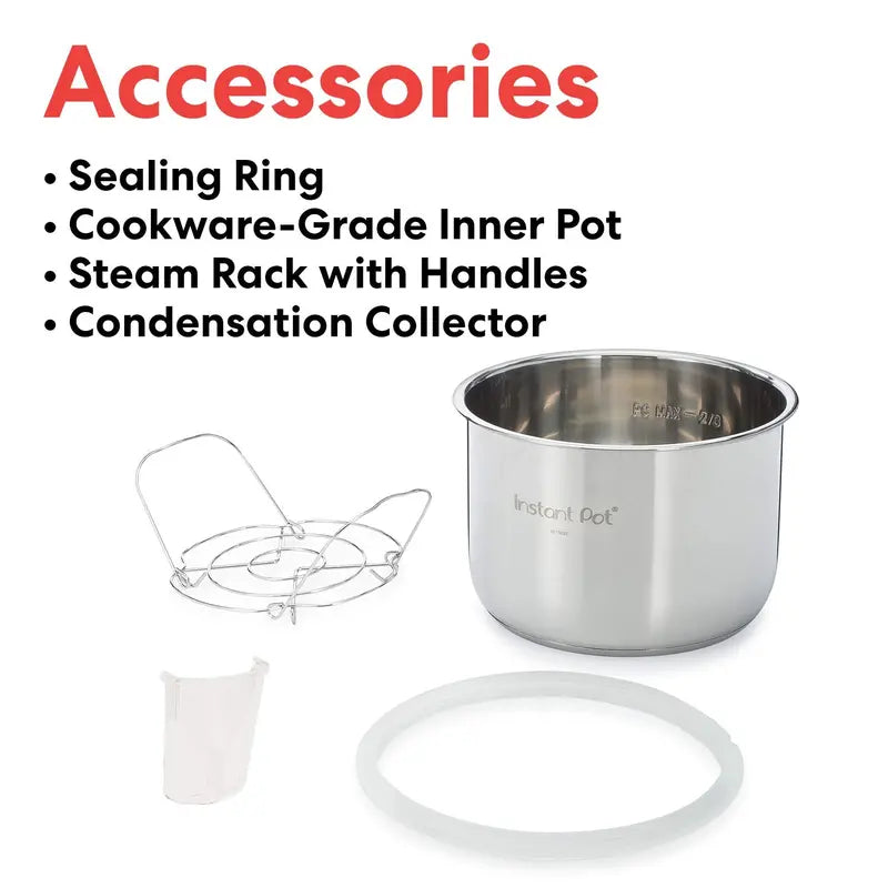 Instant Pot Ultra Mini 3-Quart Programmable Cooker, Stainless Steel, Silver, 16-in-1 - Ultra Mini