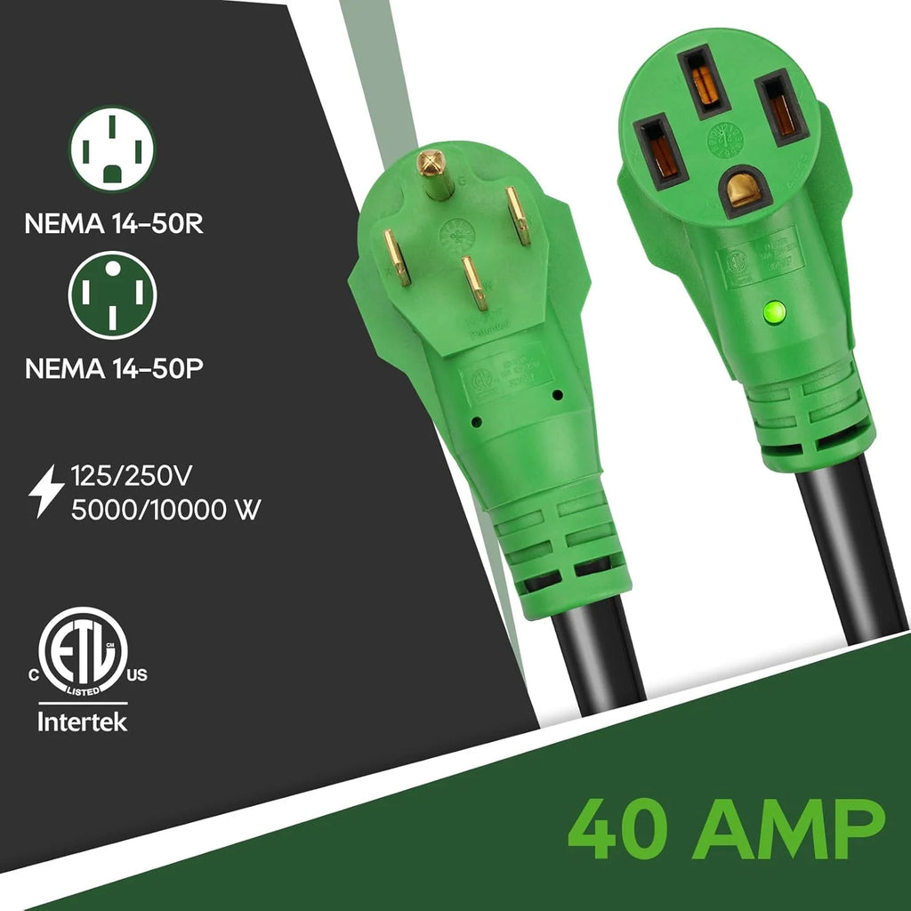 50 Amp 50 Foot RV/EV Extension Cord, Green - IIIFS-VXS1486