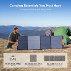 ZOUPW Portable Solar Panel 200W 20V ETFE - 93.78in x 21.06in x 0.98in