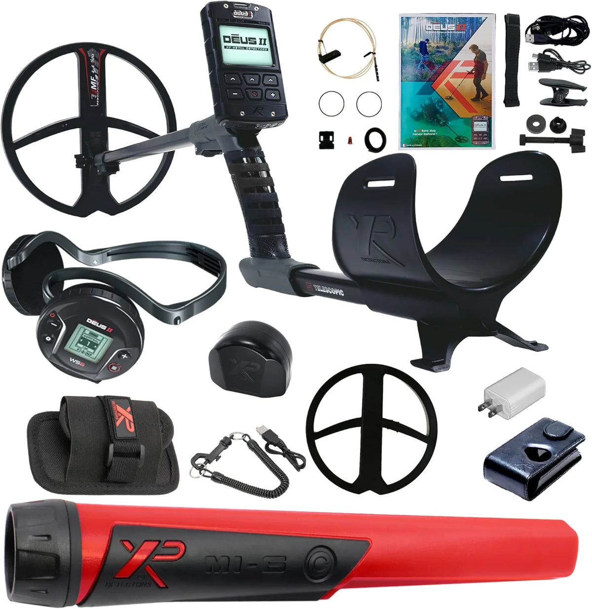 XP DEUS II Fast Multi-Frequency Metal Detector With 11 Inch FMF Search Coil And MI-6 Pinpointer - DEUS2-34FMFRCEA_MI-6