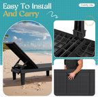 Greesum Outdoor Chaise Lounge Chair Set Of 2 - Black