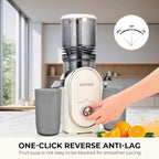 Cold Press Juicer, 5.3-Inch Feed Opening, 300 Watts, White