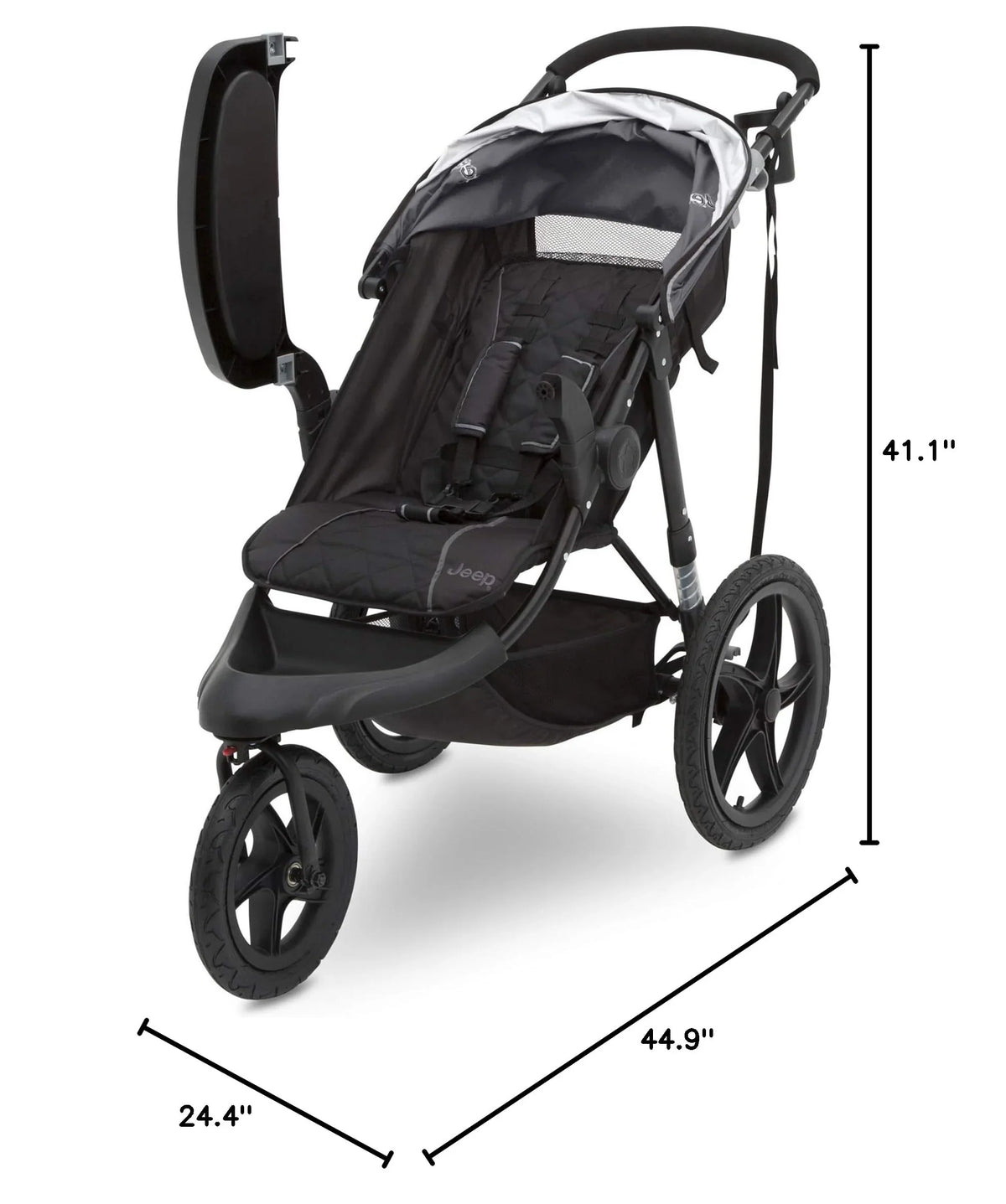 Delta Children Classic Jogging Stroller, 24.4in L x 44.9in W x 41.1in H