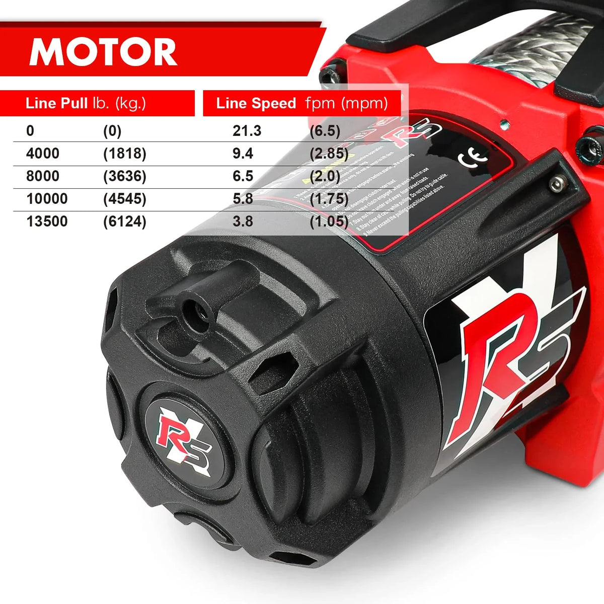 Electric Towing Winch 13500 lb Load Capacity