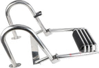 4-Step Telescoping Stainless Steel Boat Ladder With Handrails And Wide Steps - 600 lb Capacity