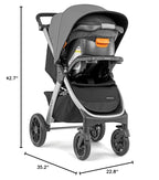 Chicco Bravo Primo Quick-Fold Stroller And KeyFit 35 Zip Infant Car Seat Travel System