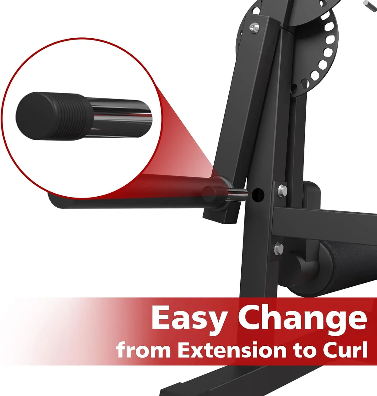 GMWD Leg Extension And Curl Machine, Plate Loaded, Black - LE02