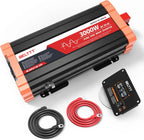 2000W Pure Sine Wave Car Power Inverter 12V To 120V AC - BAP2000