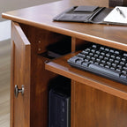 Computer Desk With Keyboard Tray, 59.45 in x 23.47 in x 29.02 in, Brushed Maple