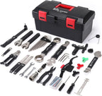 34-Piece Carbon Steel Bike Repair Tool Kit With Tool Box - YC-758