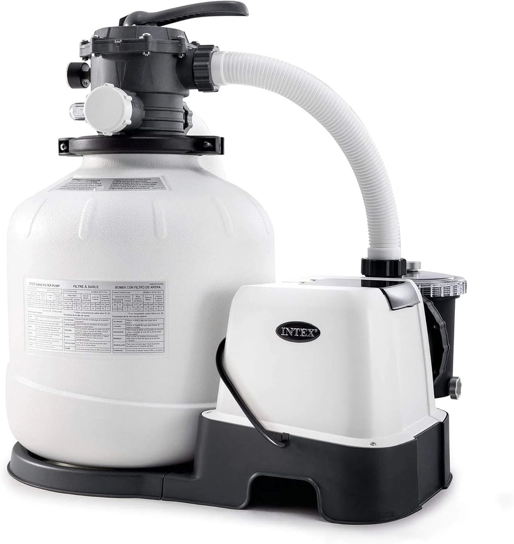 INTEX Sand Filter Pump And Saltwater System For Above-Ground Pools Up To 15,000 Gallons