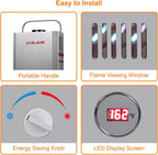GASLAND Portable Outdoor Propane Tankless Water Heater 6L 1.58 GPM Silver - BE158S