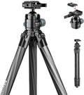 Manbily Carbon Fiber Hunting Tripod, 62.2-Inch, 44mm Ball Head - WZ-324PA03