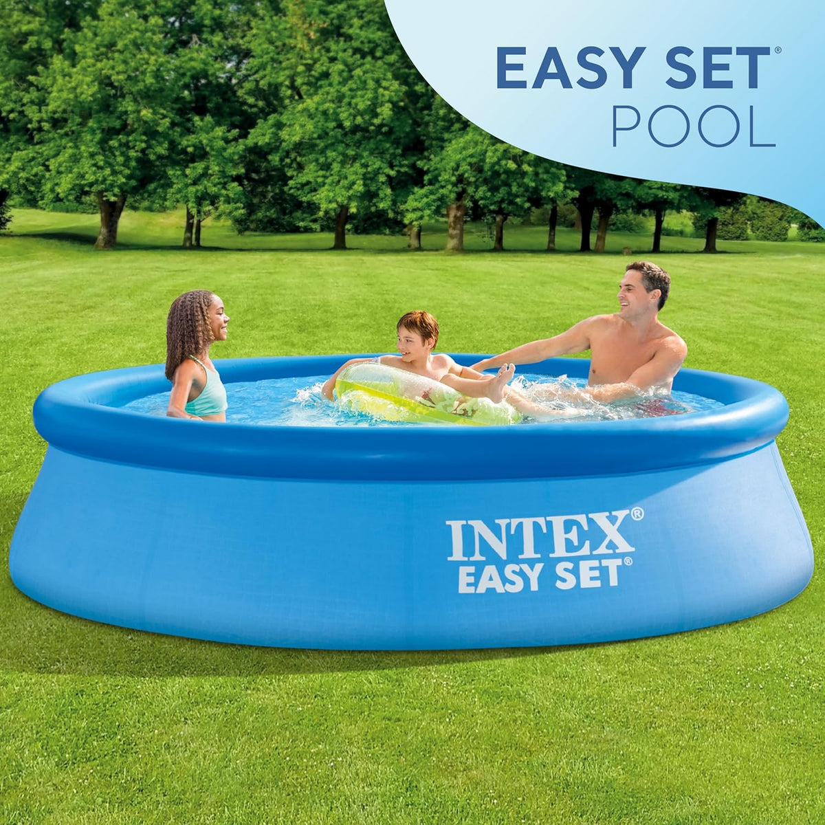 INTEX Easy Set Inflatable Swimming Pool Set, 15ft x 48in, 3,736 Gallons - 28167EH