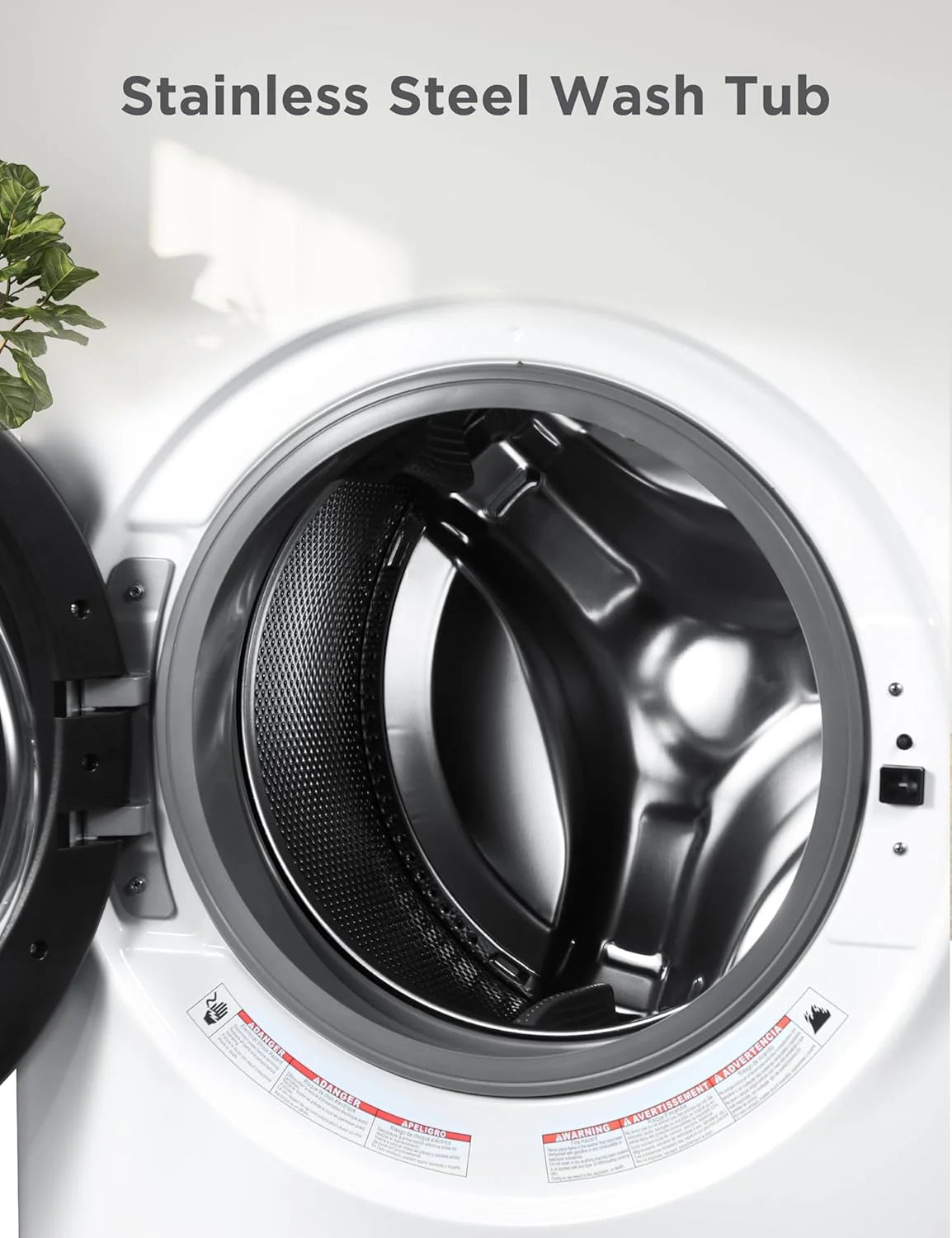 Black and Decker Portable Washer, 0.9 Cu. Ft., 6.6 lb Capacity, White - BPWM09W