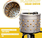 Chicken Plucker 750W, 20 inch Stainless Steel Drum, 92 Soft Fingers - 97065