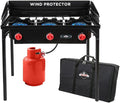 Dual-Burner Portable Propane Gas Stove, 150,000 BTU, Cast Iron
