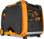 WEN Dual Fuel RV-Ready Portable Inverter Generator, 6800W, Orange - DF680iX