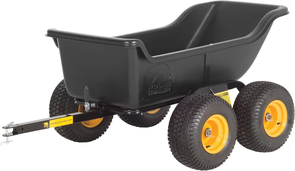 Polar Heavy Duty Tandem Axle ATV UTV Lawn Mower Trailer, 1200 lbs., 15 cu.ft., Black - TA1200