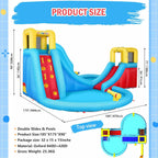 AKEYDIY Inflatable Water Park With Slide, Splash Pool And 450W Blower - AMM005144