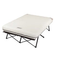 Camping Cot With Queen Air Mattress And Battery-Operated Pump