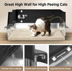 Stainless Steel Enclosed Cat Litter Box, 3-In-1, X-Large, Gray