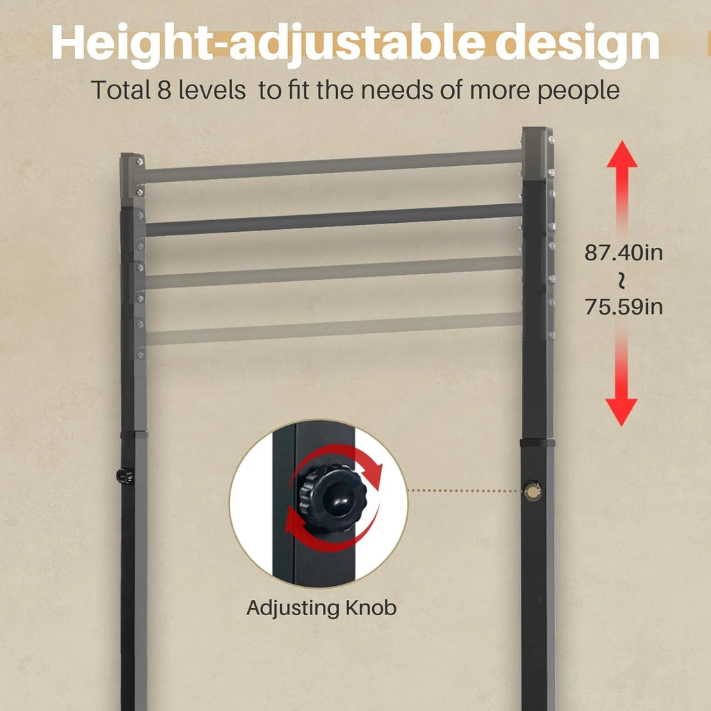 Bongkim Power Tower Pull Up Station, Adjustable 59-85 in, 330 lbs