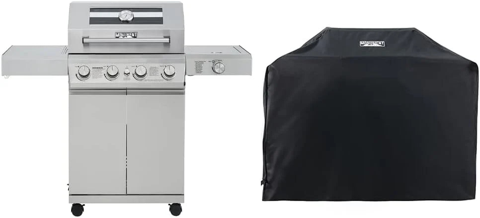 4-Burner Propane Gas Grill, Stainless Steel, 52,000 BTUs - Mesa 400M With Smoker Box