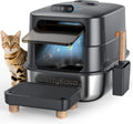 Stainless Steel Enclosed Cat Litter Box, 3-In-1, X-Large, Gray