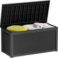 260 Gallon Gray Resin Outdoor Storage Deck Box