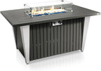 Propane Fire Pit Table, 40,000 Watt, 30 in x 30 in x 11 in, Gray