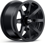 RockTrix ATV UTV SxS Wheels 15x7 4x137 4+3 Offset Matte Black Set Of 4 - RT102
