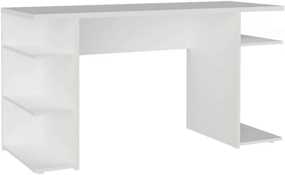Madesa Gaming Computer Desk 53 Inch With 5 Shelves Cable Management - White