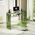 Acrylic Writing Desk, 15.7in D x 33.5in W x 29.5in H, Green