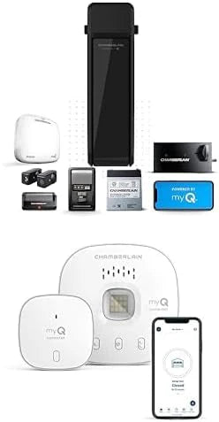 Wall-Mounted Garage Door Opener With Battery Backup And LED Lighting, Black, 36 Pounds - RJO101