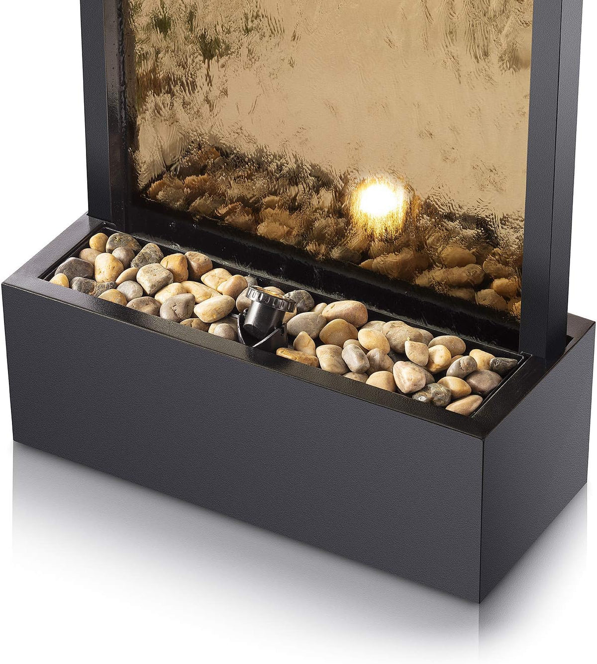Mirror Waterfall Fountain, 48 Inches, Bronze