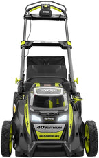 Ryobi 20 in 40-Volt Brushless Cordless Self-Propelled Lawn Mower With 5.0 Ah Battery And Charger - RY40190