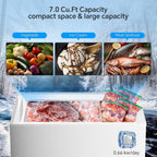 3.5 Cubic Feet Chest Freezer With 2 Removable Baskets, White