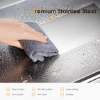 Stainless Steel Enclosed Cat Litter Box, 3-In-1, X-Large, Gray