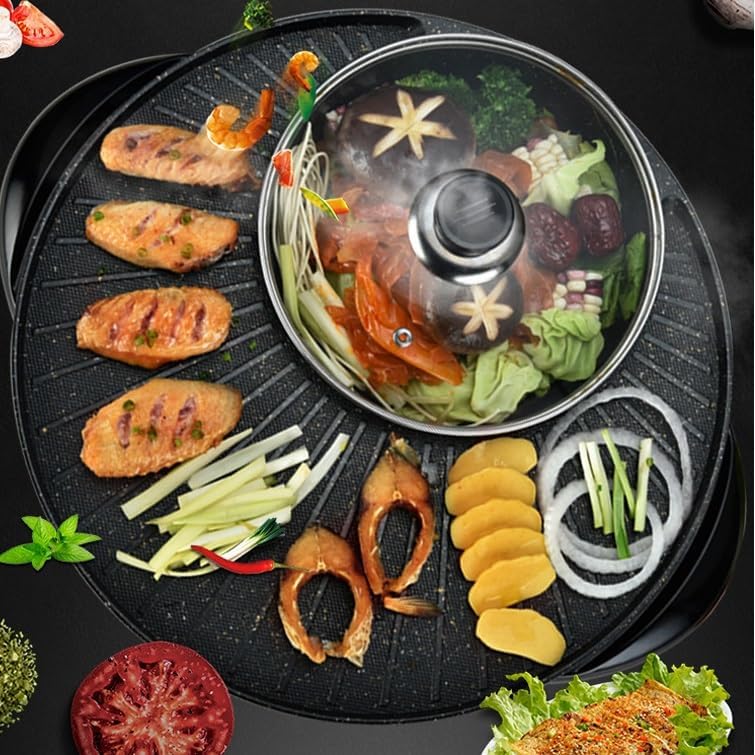 Electric Hot Pot Barbecue Grill Pan - D