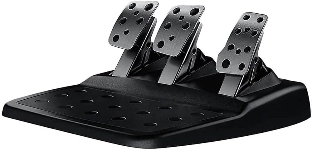 Driving Force Racing Wheel And Pedals With Force Feedback, Leather Cover, Black - G920