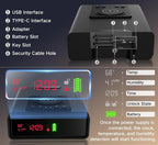 Smart Biometric Nightstand Safe With Wireless Charging, LED Display And 3 Access Methods - Black