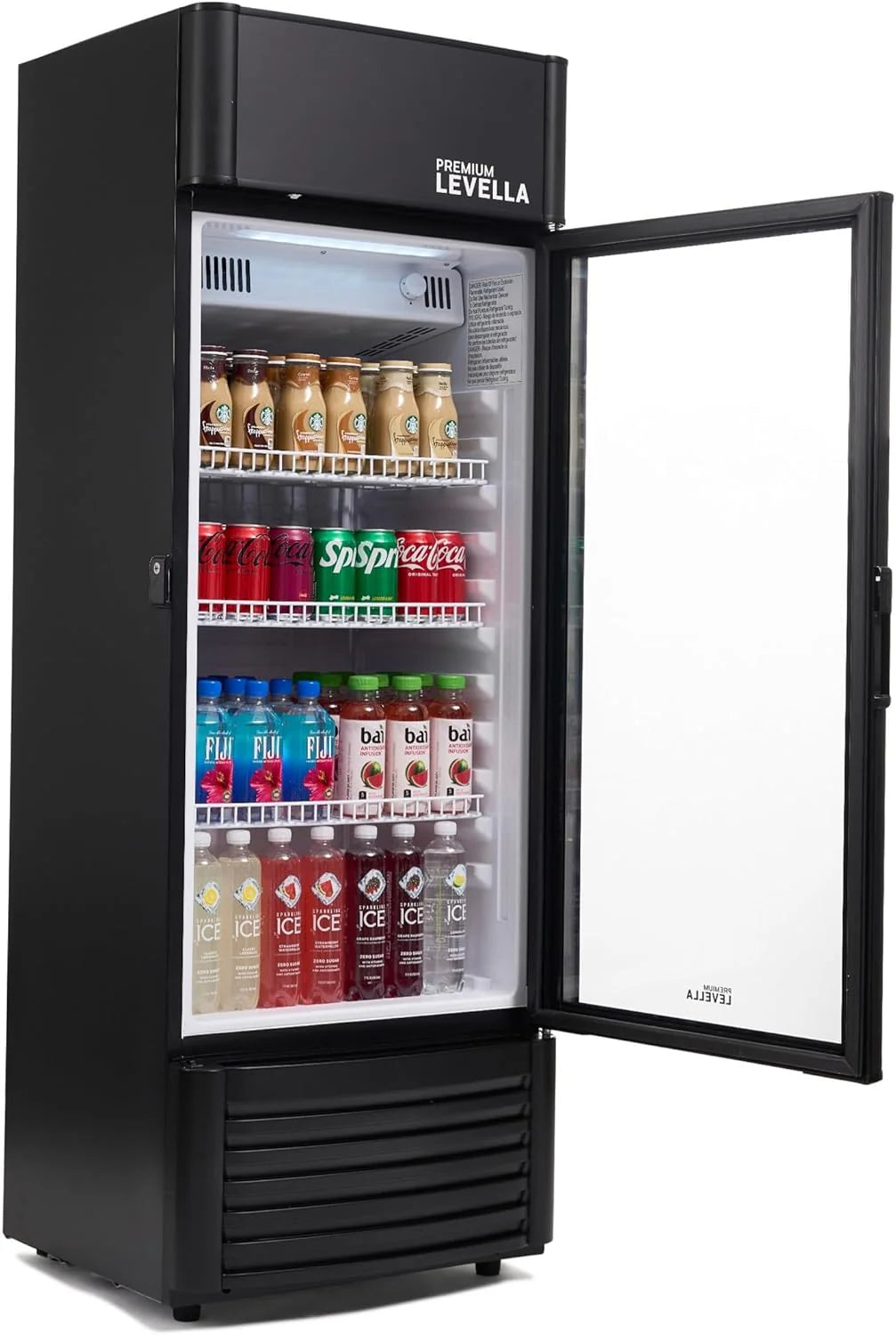 12.5 cu ft Glass Door Display Refrigerator With Customizable Lightbox - PRF125DX
