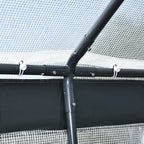 Walk-In Garden Greenhouse 20-Foot x 10-Foot x 9-Foot, White, 6 Roll-Up Windows, 2 Zipper Doors And Rain Cover