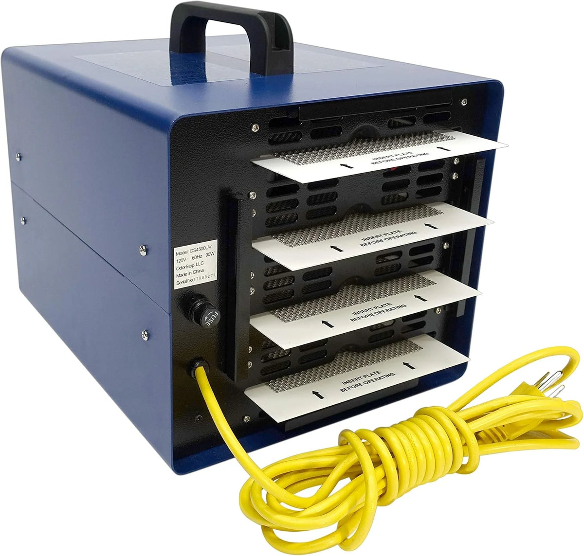 OdorStop Ozone Generator Ionizer, Blue, 2500 Square Feet - OS2500UV